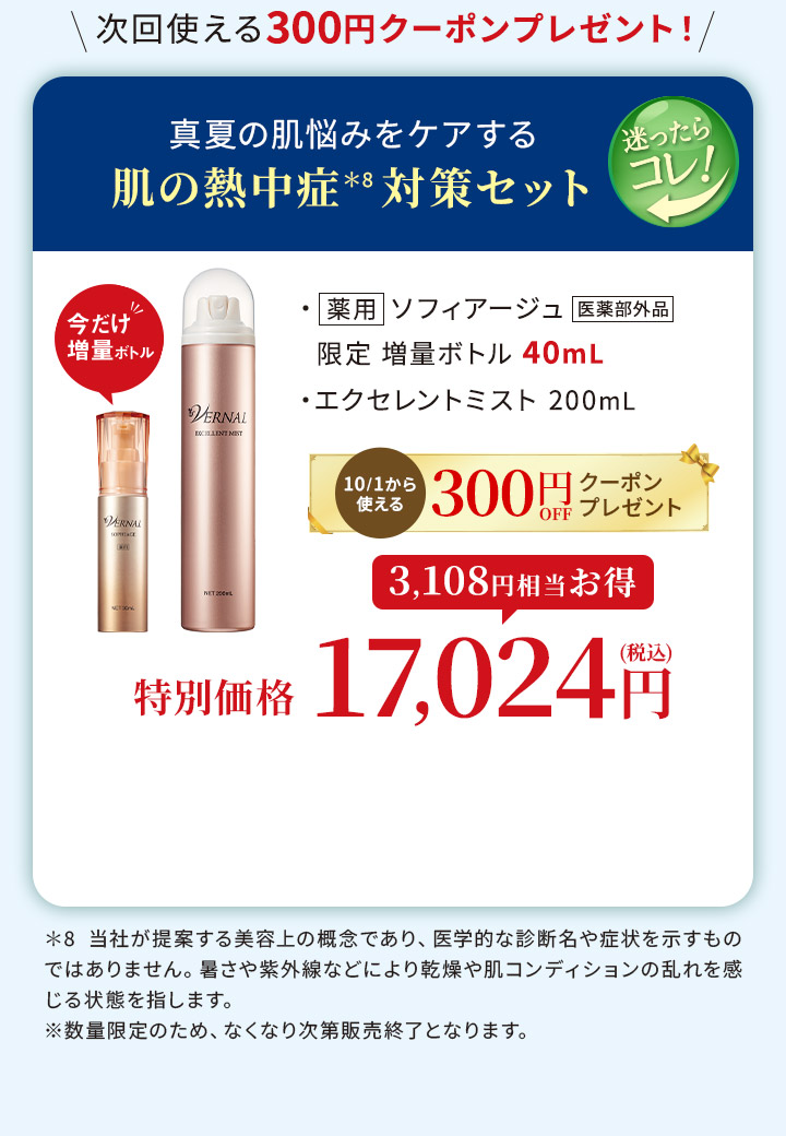 肌の熱中症対策セット