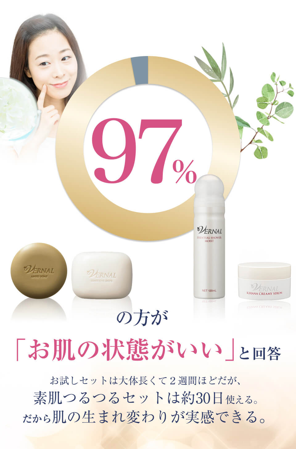 ヴァーナル「素肌つるつるセット」｜初回限定の4ステップスキンケア 