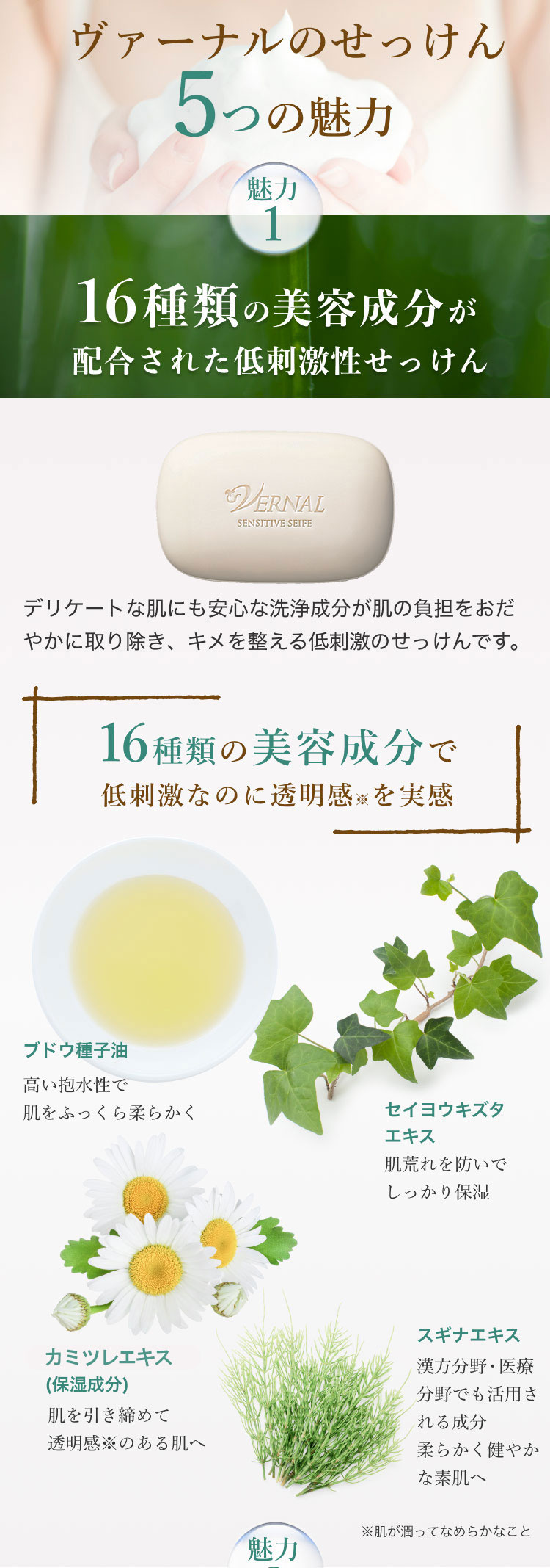 低刺激石鹸の薬用センシティブザイフ(110g)|ヴァーナル<公式>