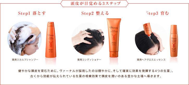 頭皮が目覚める3ステップ