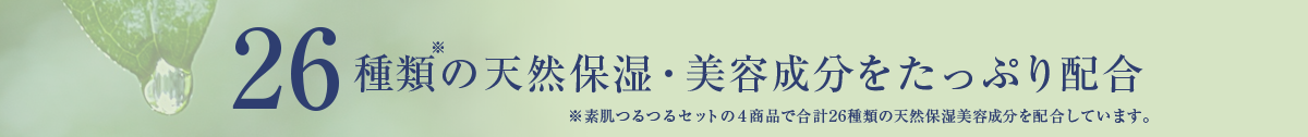 26種類の天然保湿・美容成分をたっぷり配合