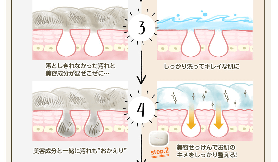 しっかり洗ってキレイな肌に