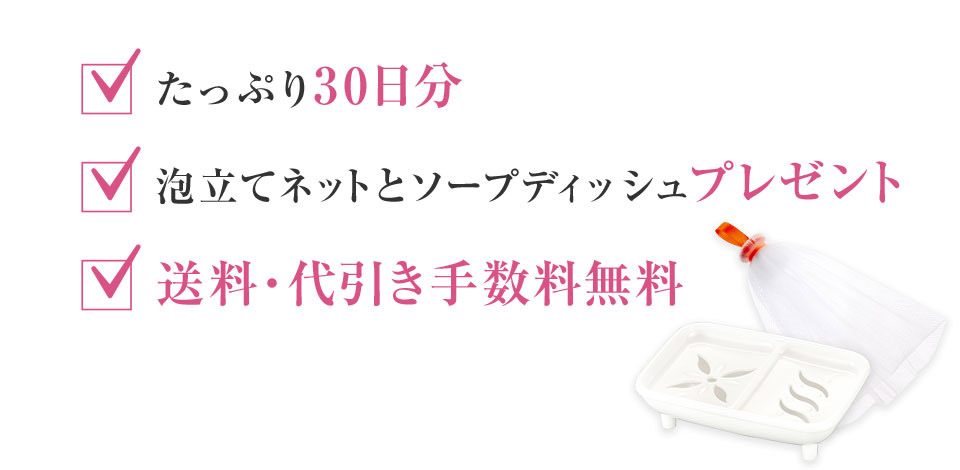 泡立てネットとソープディッシュプレゼント