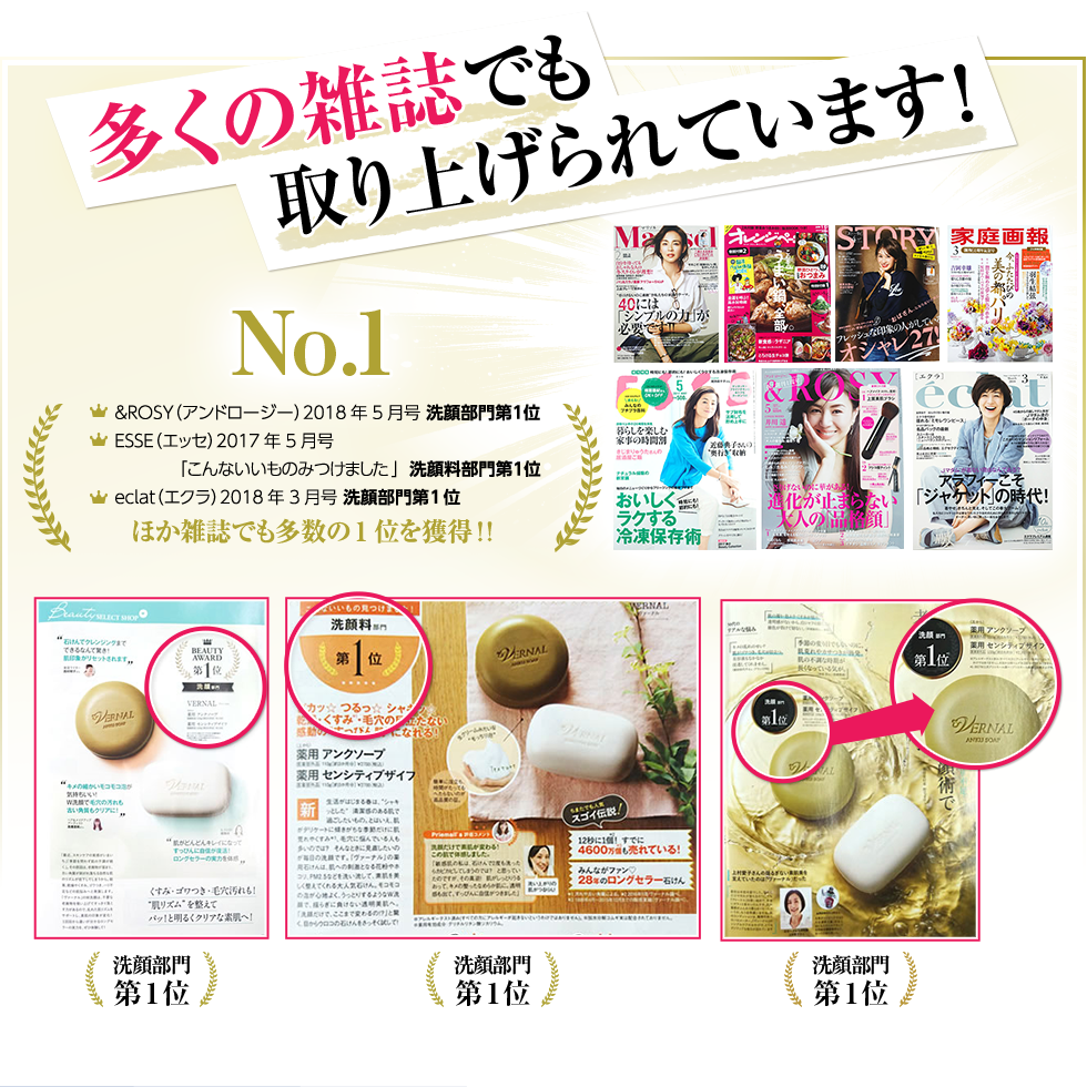 多くの雑誌でも取り上げられています