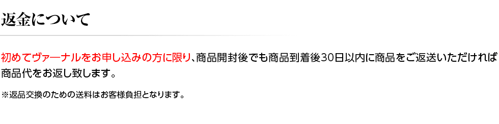 返金について