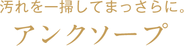 汚れを一掃してまっさらに。アンクソープ