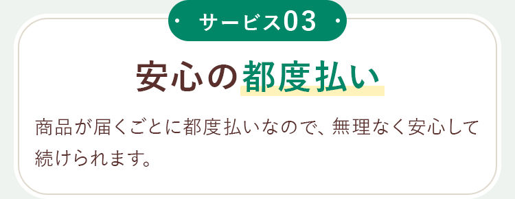 安心の都度払い